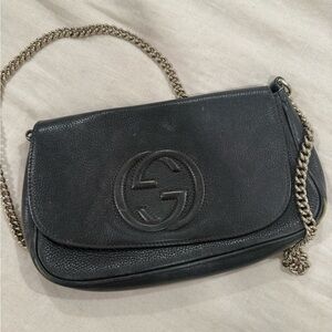 Gucci Leather Chain Shoulder Bag